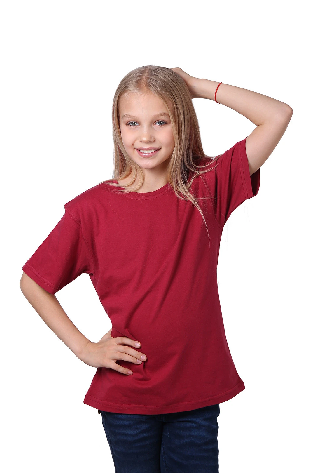 Купить футболку Премиум детскую бордовую