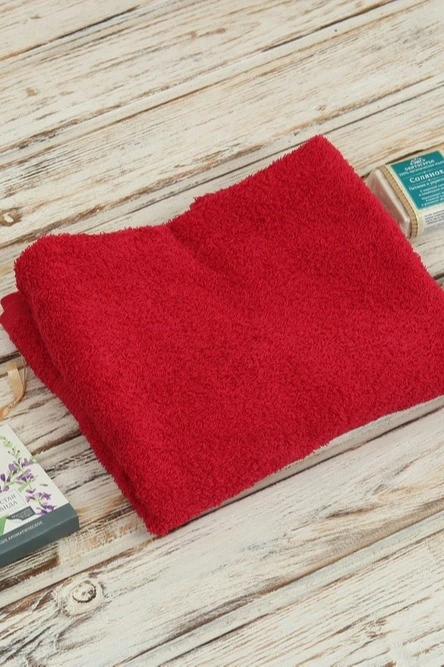 Купить полотенце махровое 50х90 см, бордовое