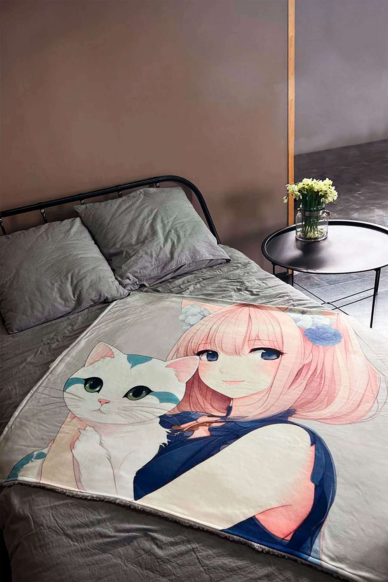 Плед Слипи флисовый 120х140 см (двухслойный), с полной запечаткой#4