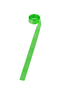 Купить ленту сатин ширина 1,5 см зеленая, печать белым с одной стороны