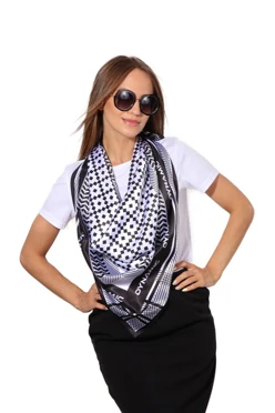 Платок Шанель 100х100 см, с полной запечаткой#1 Платок Шанель 100х100 см, с полной запечаткой#1