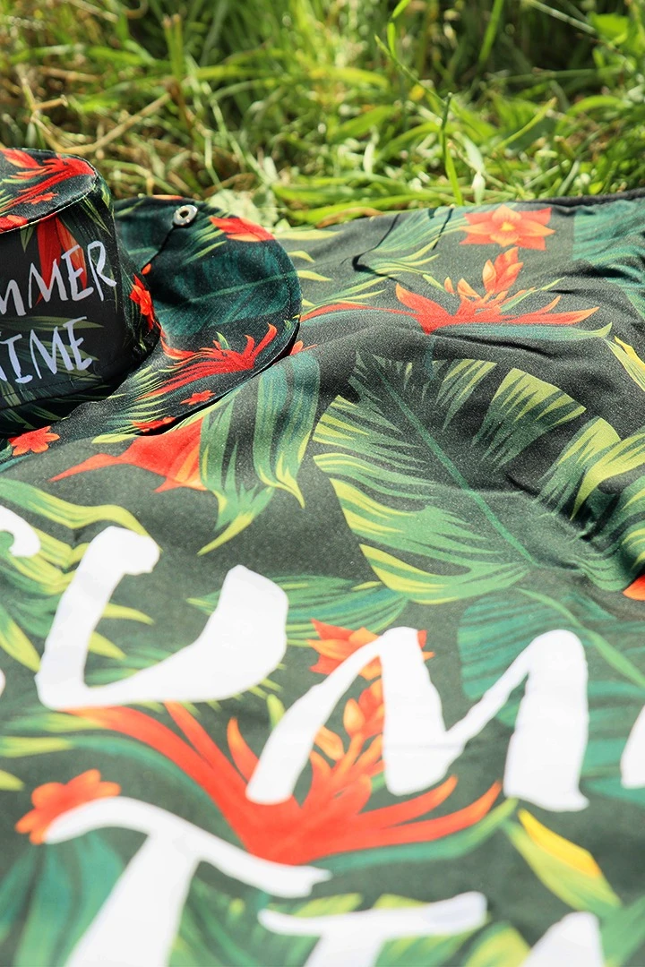 Плед Комфорт для пикника 120х145 см (трехслойный), с принтом "Summer"#1