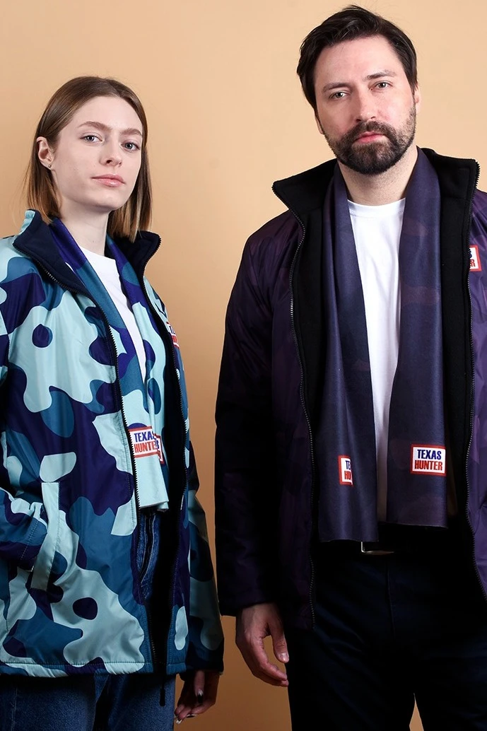 Куртка Бриз без капюшона на флисе унисекс, с полной запечаткой#1