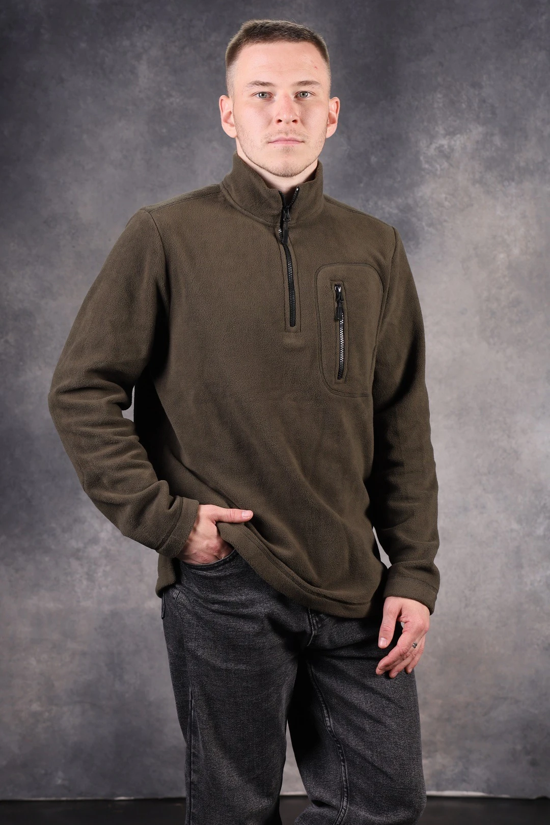 Толстовка Энди флисовая унисекс, однотонная