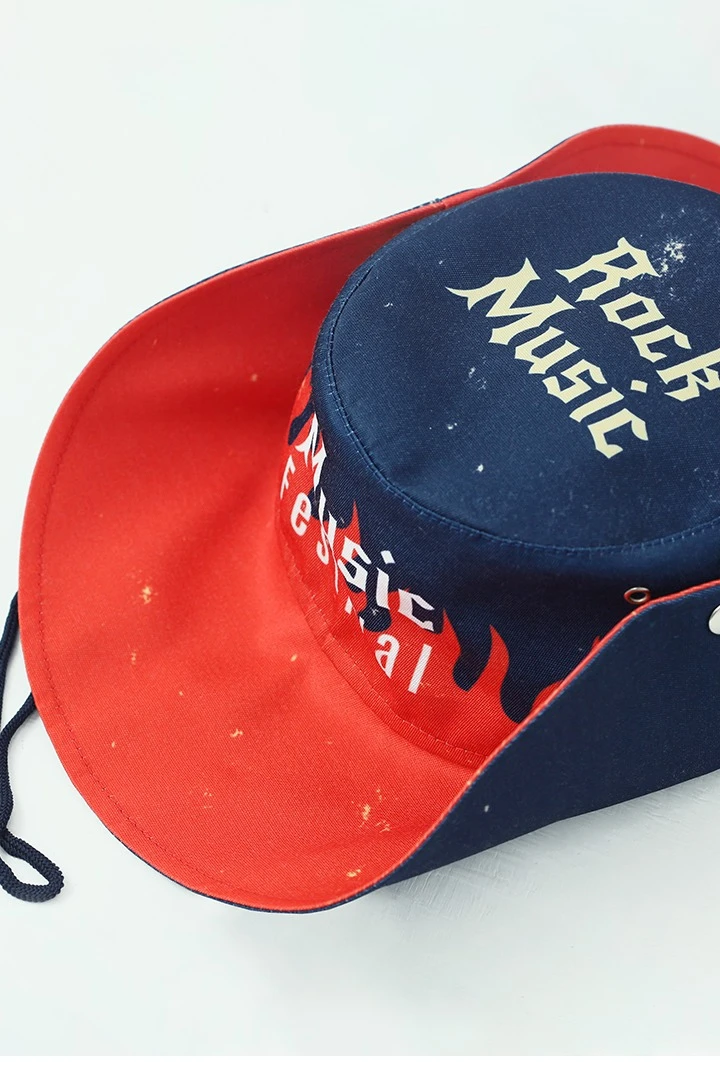 Панама Техас с полями на кнопках, с полной запечаткой#2