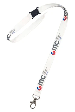 Лента для бейджа блекаут ширина 1,5 см, с карабином-люкс и замком безопасного разрыва, с печатью#1 Лента для бейджа блекаут ширина 1,5 см, с карабином-люкс и замком безопасного разрыва, с печатью#1