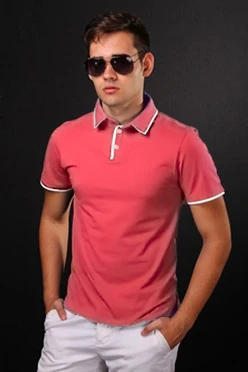 Купить футболку Поло Лайн унисекс розовую