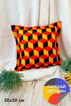 Подушка с бордюром 50х50 см, с полной запечаткой Подушка с бордюром 50х50 см, с полной запечаткой