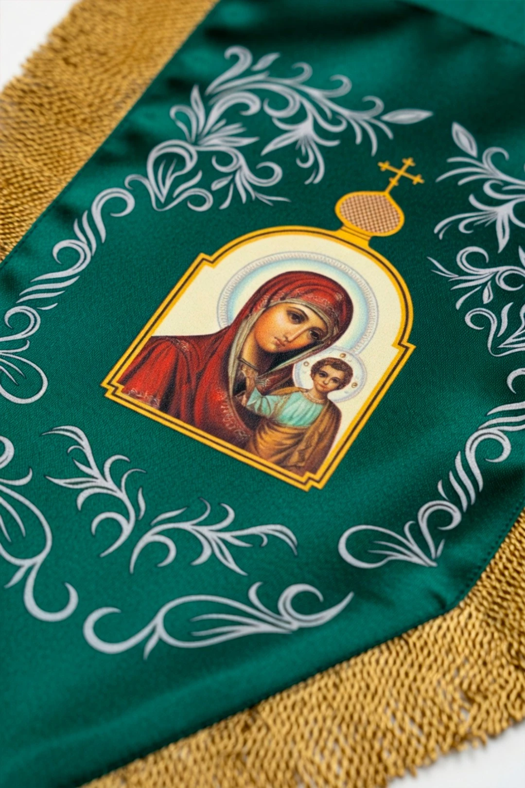 Купить хоругвь печатную 25х45 см "The Kazan Icon of the Mother of God"