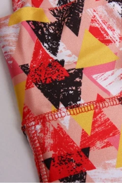 Легинсы женские с широким поясом с принтом "Triangles"#2