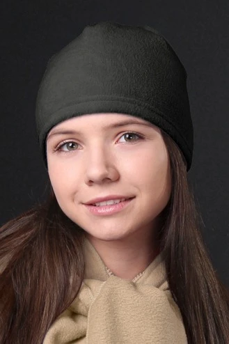 Купить шапку флисовую взрослую черную (однослойная)