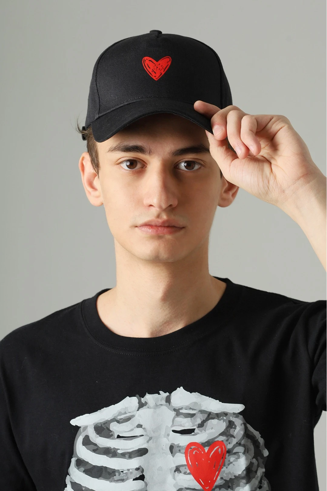 Бейсболка Актив пятиклинка взрослая, однотонная черная (хлопок)#3