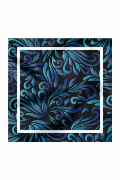 Купить платок Шанель 90х90 см, с полной запечаткой "Feathers"