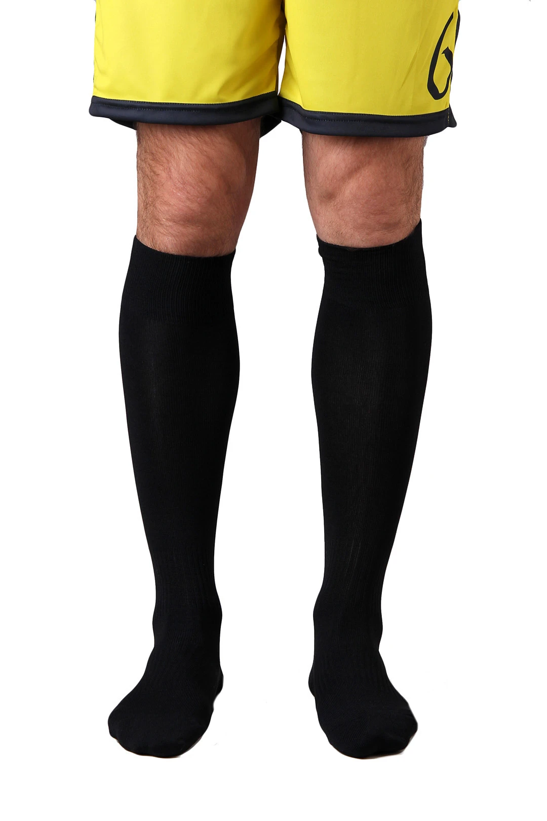 Гетры футбольные взрослые, однотонные чёрные#8