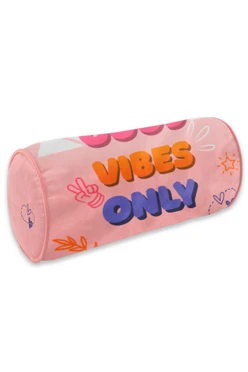 Купить подушку-валик 14х26 см, с принтом "Vibes only" Купить подушку-валик 14х26 см, с принтом "Vibes only"