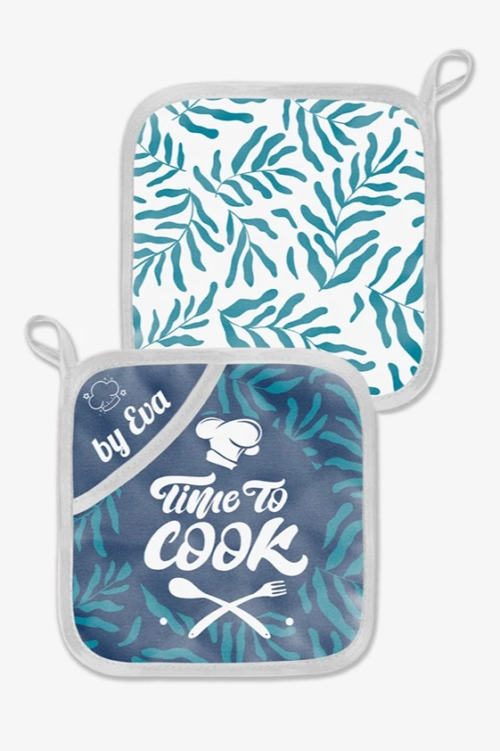 Купить прихватку Маффин с полной запечаткой "Time to cook"