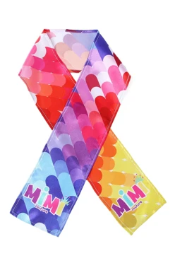 Купить шарф однослойный детский 20х120 см, с полной запечаткой "Mimi couture"