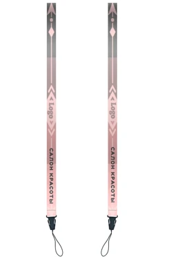 Купить ленту для бейджа атлас ширина 2 см, с фастексом, с печатью "Салон красоты"