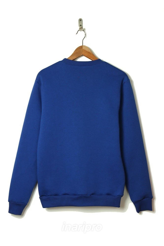 Свитшот Тревис из футера унисекс, однотонная синяя#3