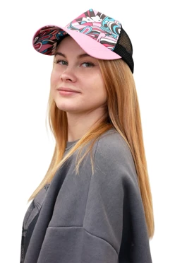 Купить бейсболку Аксель облегченная с полной запечаткой "Pink Mirage"