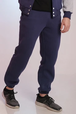 Купить брюки Итан из футера мужские темно-синие