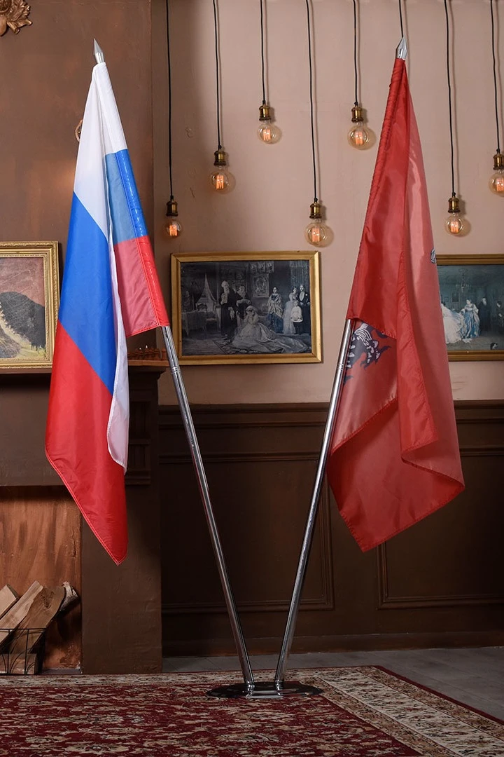 Подставка напольная с основанием Круг под серебро 2 штока 2,1 метра#1 Подставка напольная с основанием Круг под серебро 2 штока 2,1 метра#1