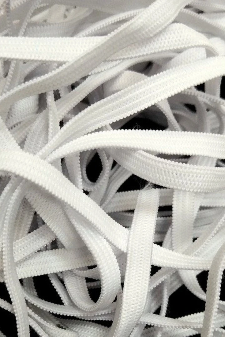 Купить резинку плоскую 100% пэ, 6 мм, белую