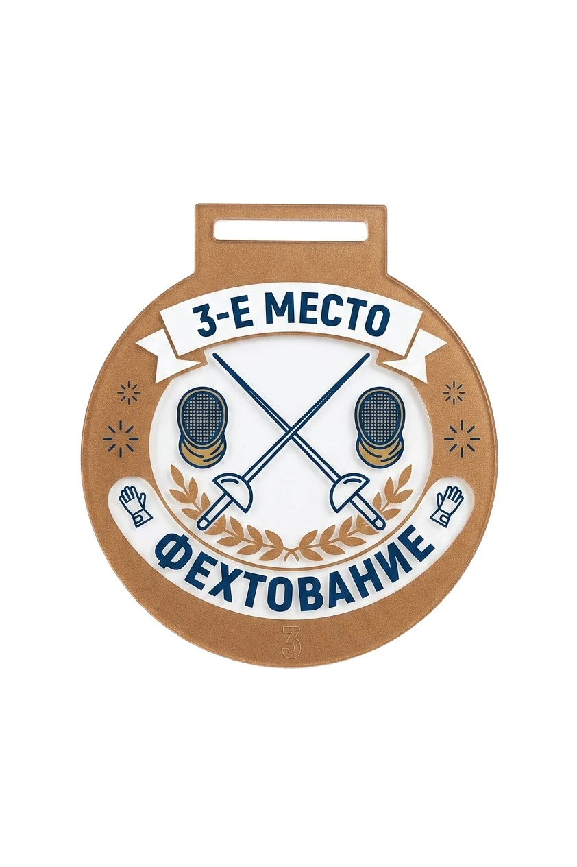 Медаль из акрила АК6001 Круг 60 мм с печатью#4