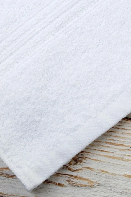Полотенце махровое 40х70 см (Ituma), однотонное белое#1