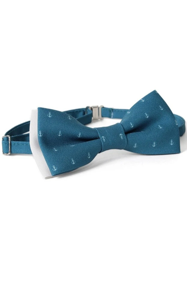 Галстук-бабочка Фэшн на фурнитуре мужская, с полной запечаткой "Anchor"#1