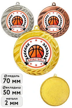 Купить медаль металлическая ИК7009 70мм с шильдом 50мм