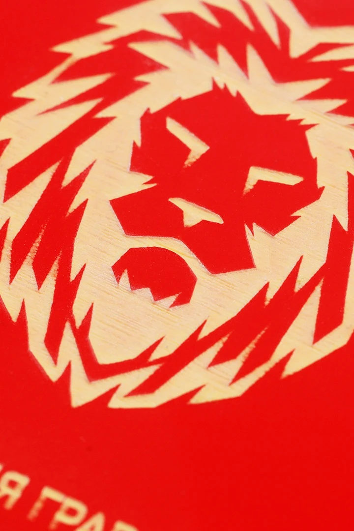 Пластик двухслойный гладкий 200х300 мм 1,5 мм, красный/желтый#1