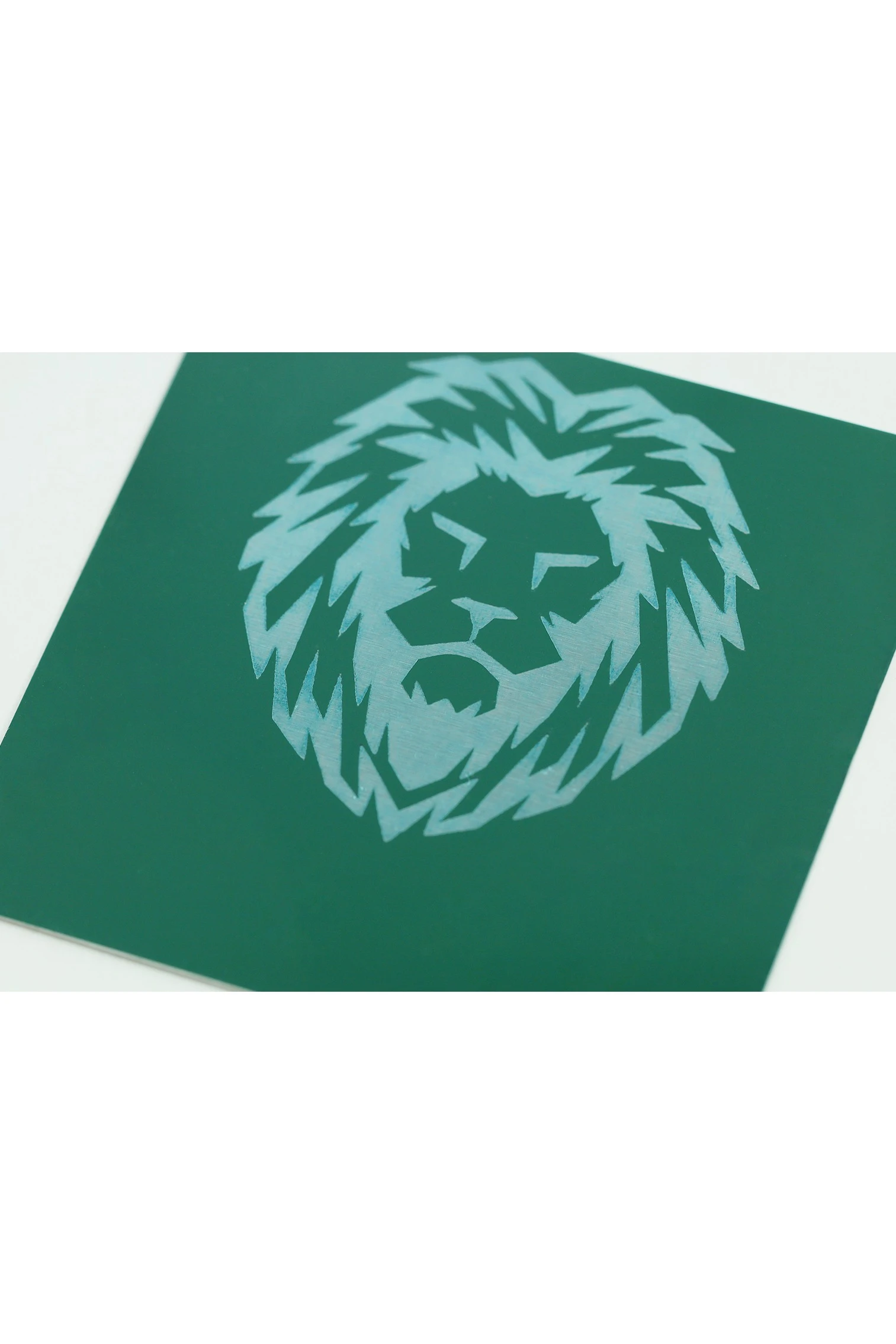 Алюминий глянцевый 200х300 мм 0,45 мм, зеленый/серебро#1