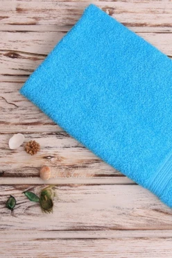 Купить полотенце махровое 40х70 см, светло-голубое