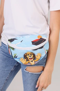Купить сумку Белт поясная объёмная, с полной запечаткой "Лев"