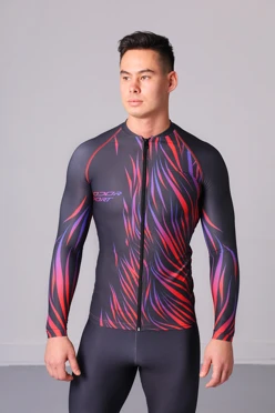 Купить лонгслив Теодор велосипедный взрослый с полной запечаткой