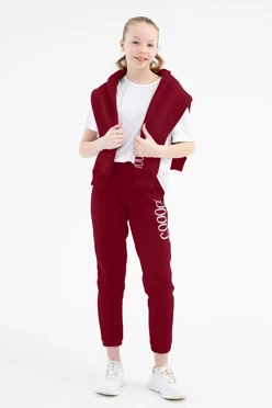 Купить спортивный костюм Кидс из футера детский, однотонный темно-красный