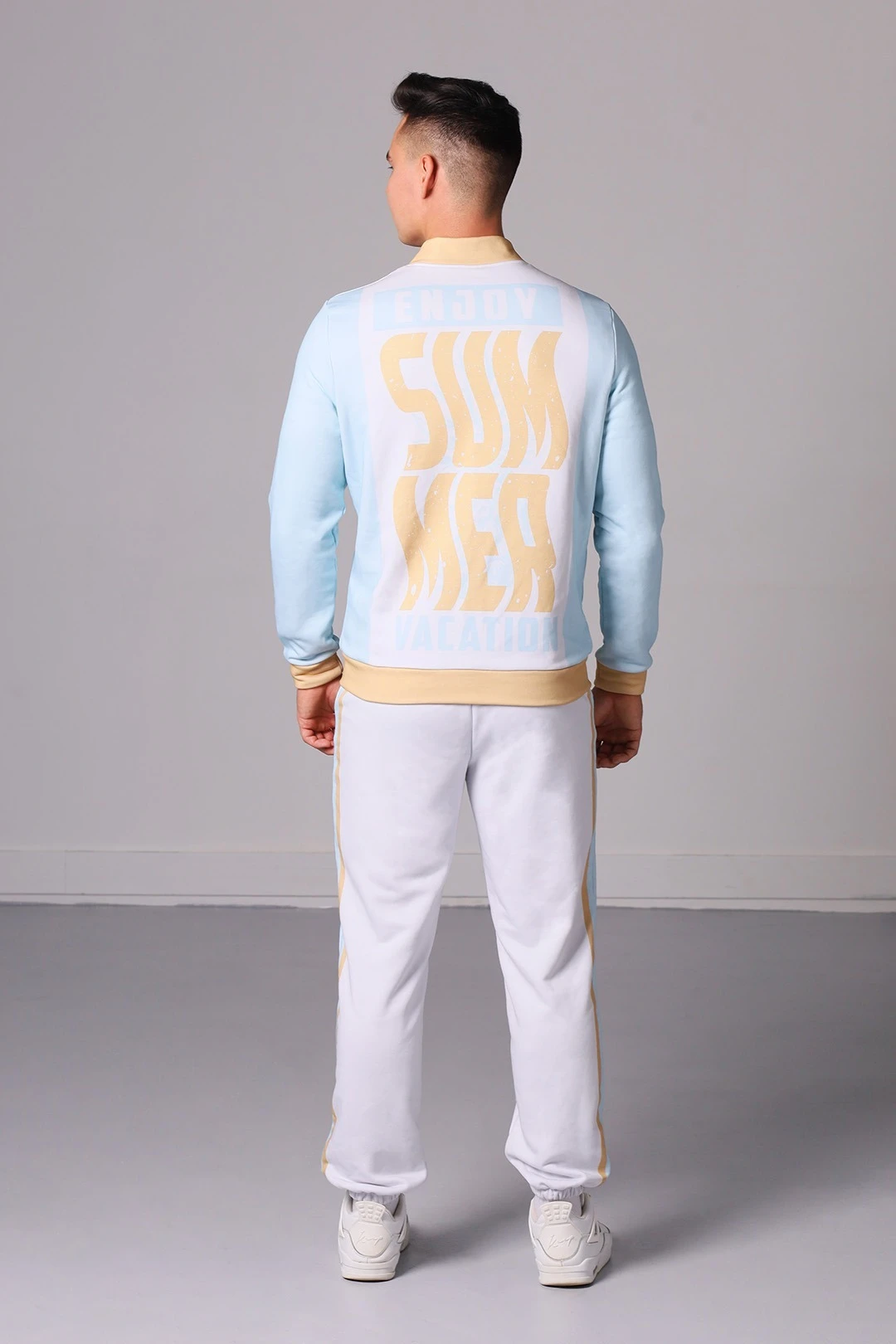 Купить бомбер Скай унисекс из футера с полной запечаткой "Summer"