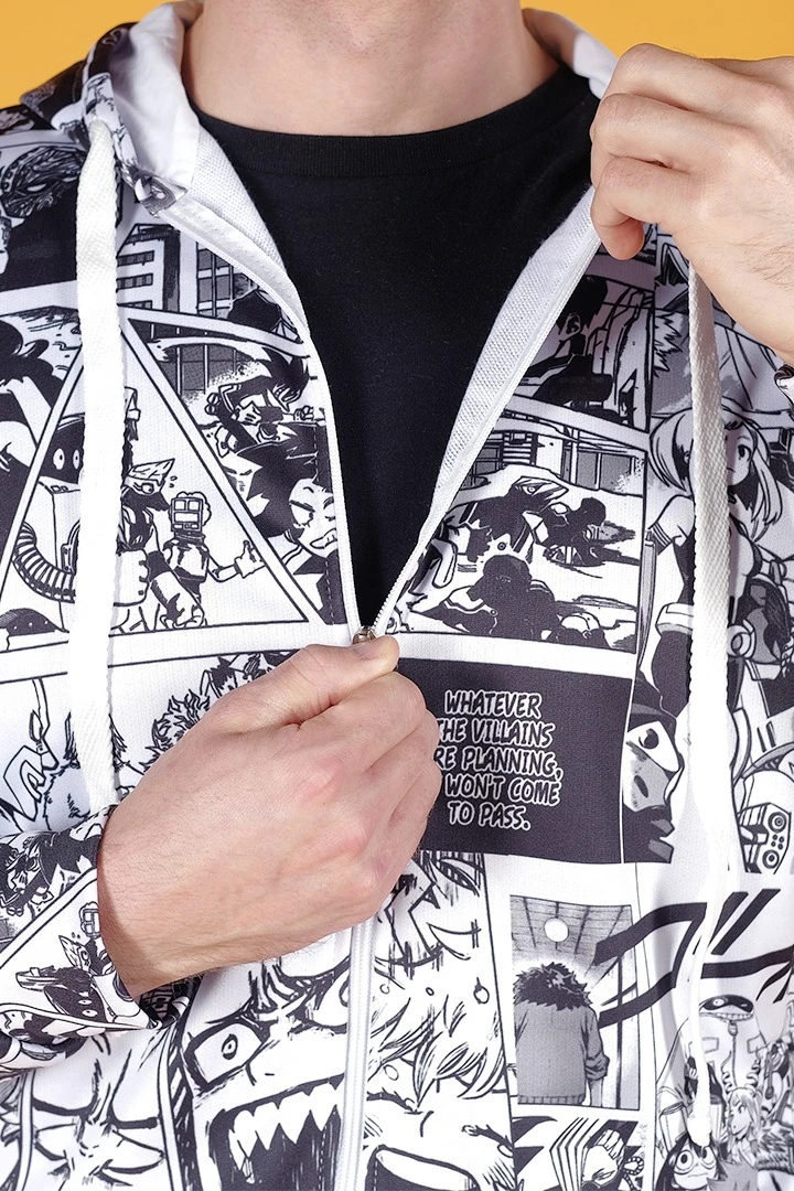 Балахон Ронни унисекс из адидаса с полной запечаткой "Manga"#4