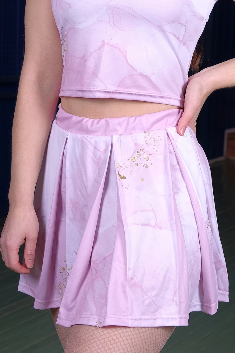 Юбка Дени с шортами женская, с полной запечаткой "Flamingo"#1