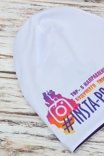 Шапка Сноу двухслойная взрослая, с полной запечаткой "INSTA-PROFInext"#4