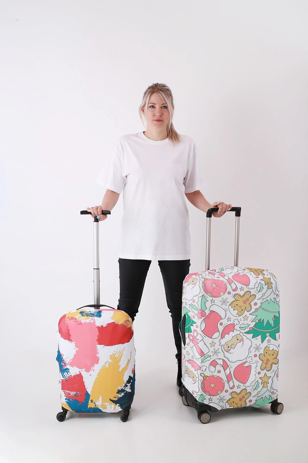 Купить чехол для чемодана размер L "New Year's Set"