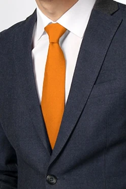 Купить галстук Тайм однотонный оранжевый