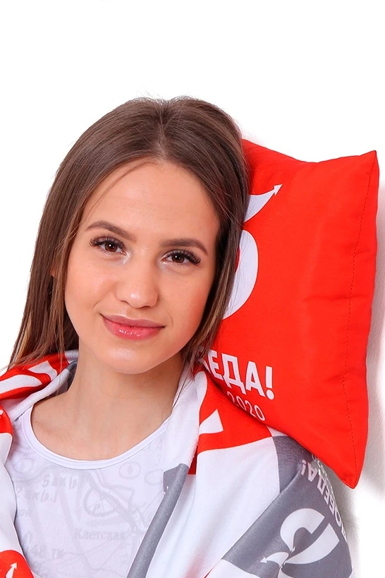 Подушка 30х30 см, с полной запечаткой "Victory!"#5