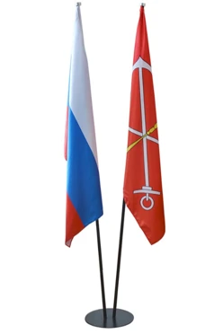Купить флаг РФ и Санкт- Петербурга атлас 100х150