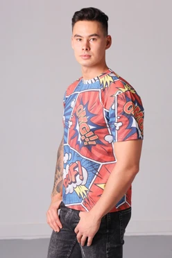 Купить футболку Ларри унисекс с полной запечаткой "OMG"