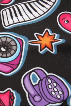 Легинсы женские с узким поясом с принтом "Comics"#1