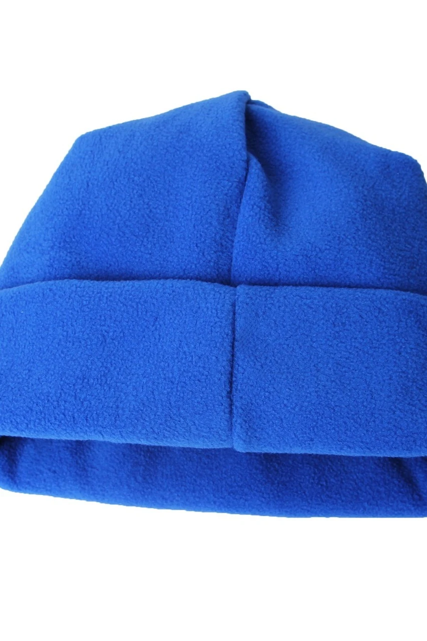 Шапка Вэст флисовая двухслойная взрослая, однотонная "Greenhouse" синяя#4