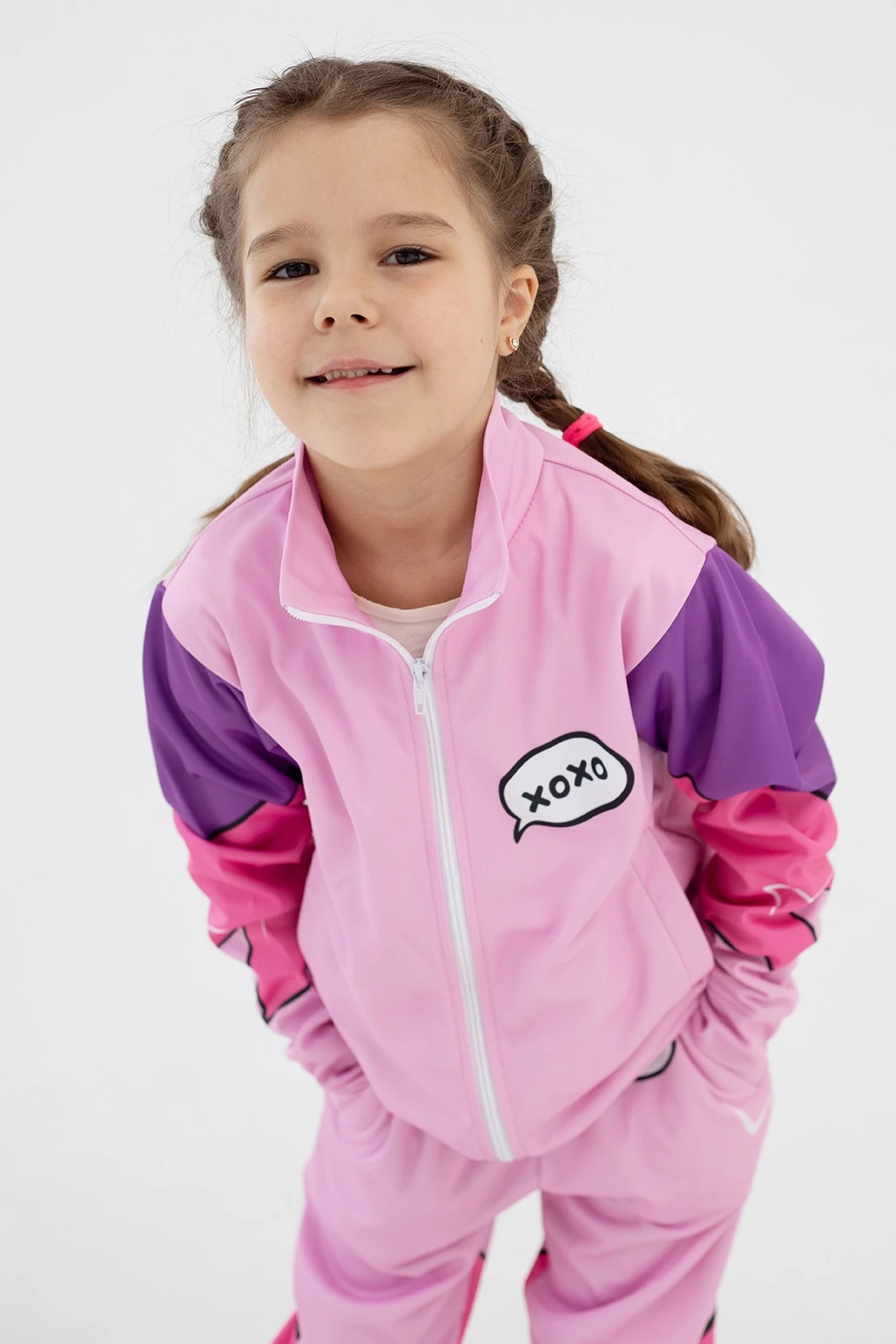 Купить спортивный костюм Стайлинг детский с полной запечаткой "Pinkxo"