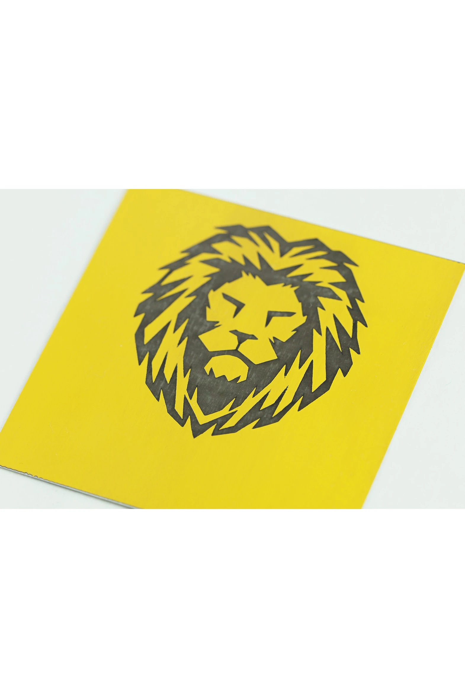 Алюминий матовый 300х600 мм 0,55 мм, желтый/черный#3